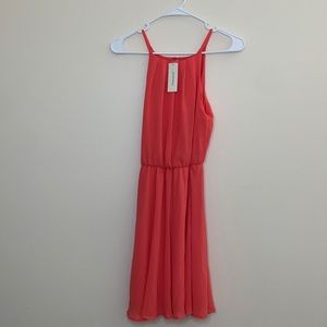Francesca’s coral/pink dress